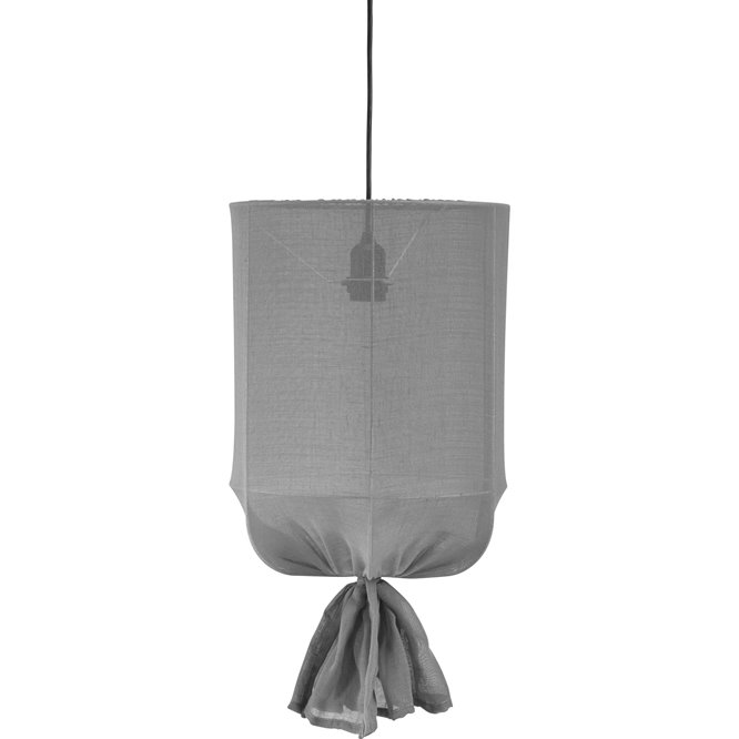 Lampa wisząca abażurowa Round przezroczysta szara PR Home